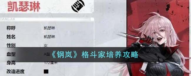 钢岚格斗家培养攻略 钢岚格斗家培养技巧