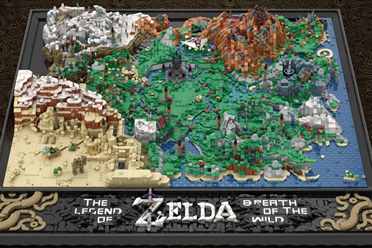 《塞尔达》玩家用乐高积木搭建海拉鲁地图：近1.5万块