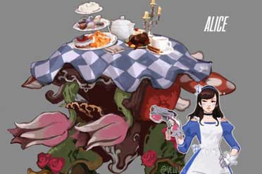 《OW》×《爱丽丝梦游仙境》同人皮肤 爱丽丝化身DVA