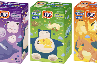 日本花王联名宝可梦 新款碳酸泡澡锭与蒸气眼罩