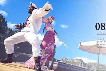 《FF7重生》8月日历壁纸公布：泳装爱丽丝身材迷人！