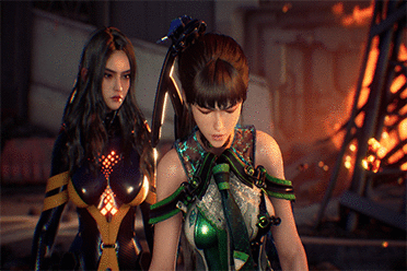 美女COS《剑星》伊芙：肉色肤质战衣凸显曼妙曲线！