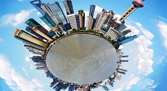 利用PS极坐标绘制360度圆形全景图的具体操作步骤