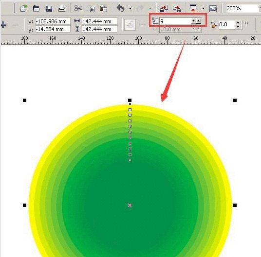 CorelDraw X4使用交互式调和工具制作渐变图的相关操作教程截图