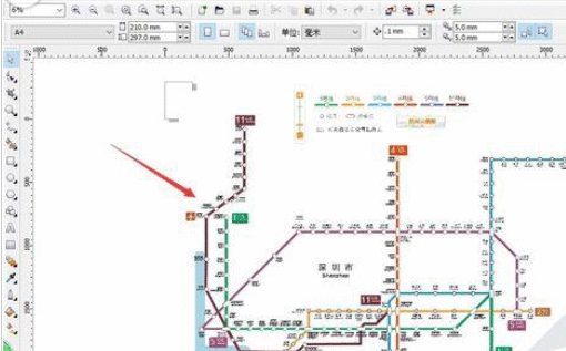 CorelDraw X4绘制深圳地铁线路图的操作教程截图