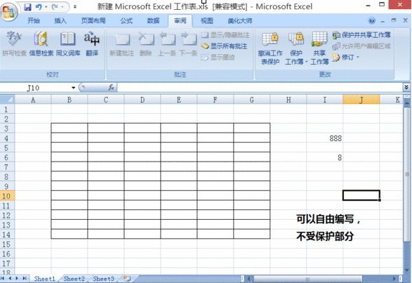 excel2007隐藏单元格内容的操作步骤截图