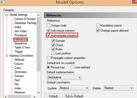 Power Designer取消外键的方法步骤截图