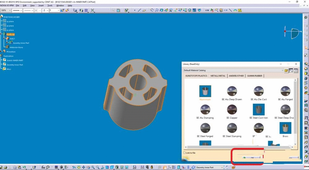 Catia测量模型重量的操作步骤截图