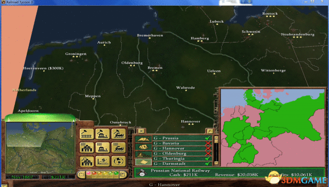 铁路大亨3德国任务困难难度金牌完成攻略