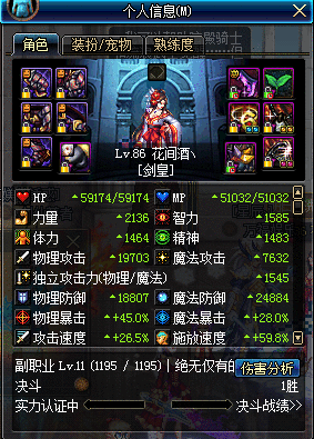 请叫我数据帝 DNF巨剑剑宗二觉测试及加点