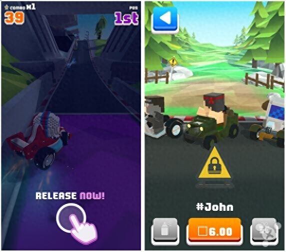 左闪右避向冠军冲刺：方块赛车