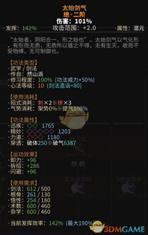 《太吾绘卷》树枝流功法组合攻略