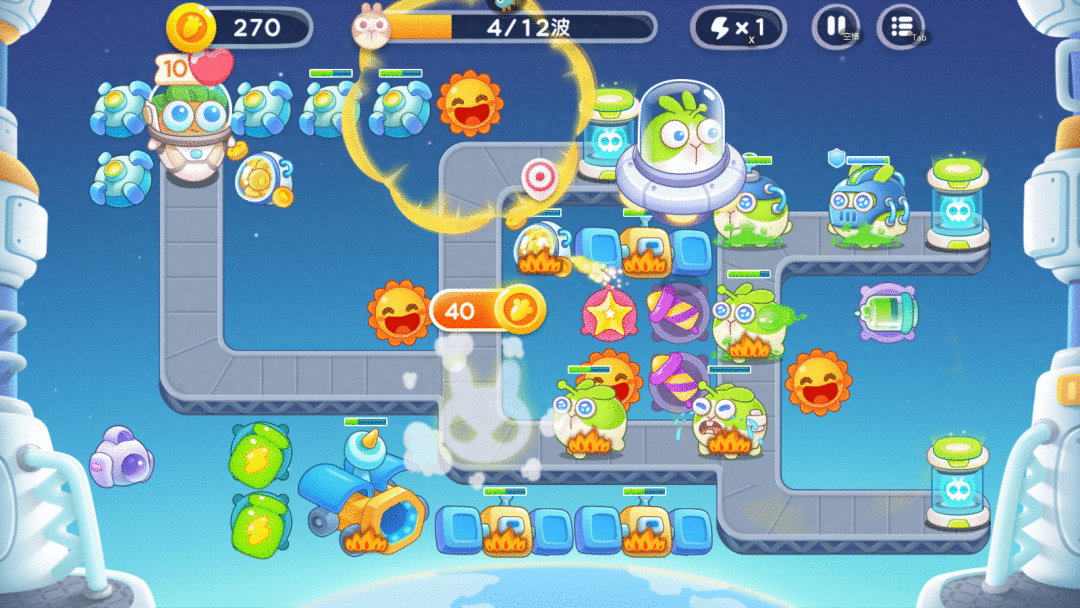 「通关攻略」保卫萝卜4太空穿越第40关噩梦难度满血全清通关